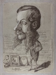 Karikatura Léona Manchona, kolem roku 1858 od Claude Monet