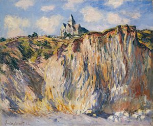 Kostel ve Varengeville, ráno, 1882 od Claude Monet