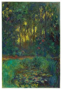 Roh rybníka Leknín, kolem 1918-19 od Claude Monet