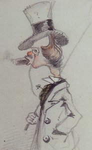 Dandy s doutníkem Dandy au Cigare, cca 1857 od Claude Monet