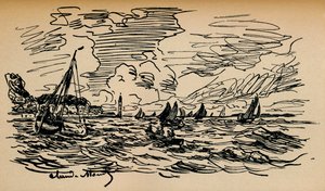 Embouchure De La Seine A Honfleur, c1865 od Claude Monet