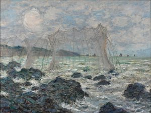 Rybářské sítě v Pourville od Claude Monet