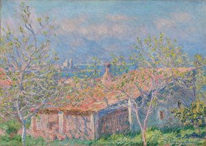 Zahradníkův dům v Antibes od Claude Monet