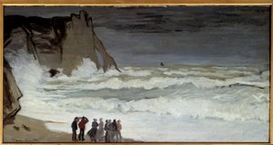 Obraz Grosse mer a Etretat od Clauda Moneta (1840-1926) 1868 Sun. 0,66x1,31 m Paříž, musee d