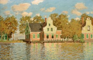 Domy u vody v Zaandamu od Claude Monet