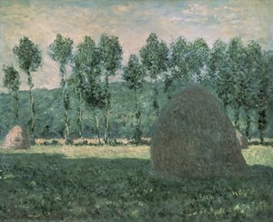 Kupky sena u Giverny, kolem 1884-89 od Claude Monet