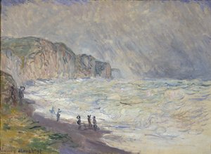 Těžké moře v Pourville, 1897 od Claude Monet