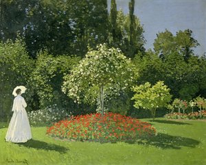 Jeanne Marie Lecadre v zahradě od Claude Monet