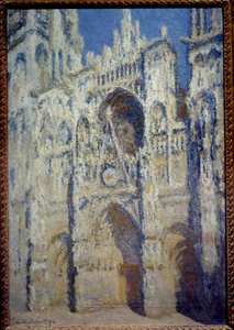 Katedrála v Rouen, le portál a věž Saint Romain, plein soleil harmony bleu et gold Malba Clauda Moneta (1840-1926) 1893 Sun. 1,07 x 0,73 m Paříž, musee d