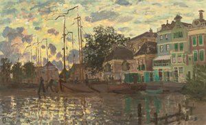 Přehrada v Zaandamu, večer od Claude Monet