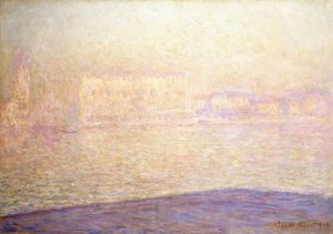 Dóžecí palác při pohledu z Saint-Georges Majeur, 1908 od Claude Monet