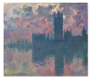 Le Parlement, soleil couchant (Parlament při západu slunce) od Claude Monet
