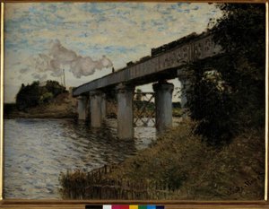 Železniční most v Argenteuil od Claude Monet