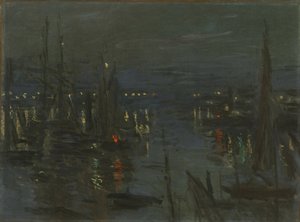 Le Port du Havre, noční efekt Přístav Le Havre v noci, 1873. od Claude Monet