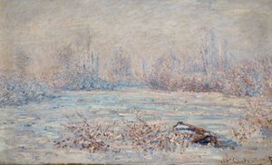Le givre pres de Vetheuil (malba na plátně) od Claude Monet
