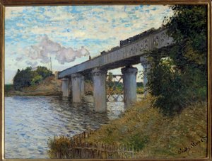 Železniční most v Argenteuil Obraz od Clauda Moneta (1840-1926) 1873 ne. 0,55x0,72 m Paříž, musee d