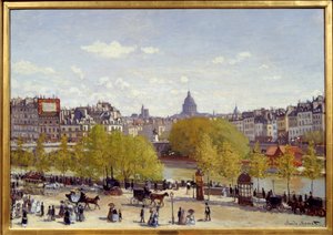 Quai du Louvre v Paříži v roce 1867. Obraz Clauda Moneta (1840-1926) od Claude Monet