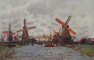 Mlýny ve Westzijderveld poblíž Zaandamu, 1871 od Claude Monet