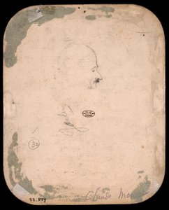 Monet - Skica mužské hlavy z profilu (verso), 1855-56, 1933.894 od Claude Monet