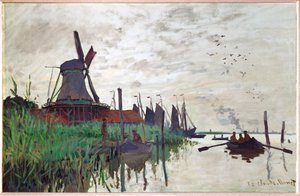 Moulin a Zaandam (olej na plátně) od Claude Monet