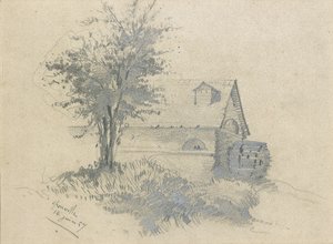 Moulin na Lezarde, 1857 od Claude Monet