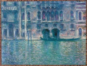 Palazzo da Mula, Benátky (olej na plátně) od Claude Monet