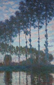 Topoly na březích Epte, večerní efekt, 1891 od Claude Monet
