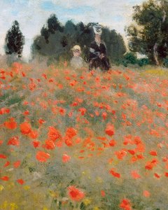 Máky, okolí Argenteuil (detail). Obraz Clauda Moneta (1840-1926) od Claude Monet