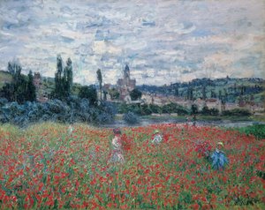 Maková pole u Vétheuil, asi 1879 (olej na plátně) od Claude Monet