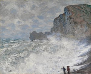 Rauhes Wetter v Étretatu. 1883 od Claude Monet