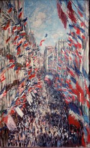 Rue Montorgueil v Paříži od Claude Monet