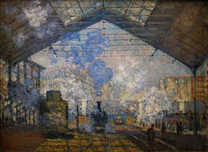 Stanice Saint-Lazare od Claude Monet