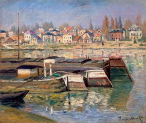 Seina v Asnières, 1873. od Claude Monet