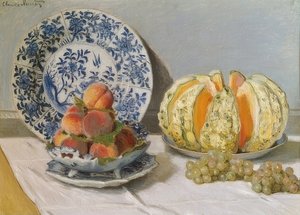 Zátiší s melounem. 1872 od Claude Monet