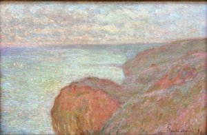 Na Falaise poblíž Dieppe, zatažená obloha od Claude Monet