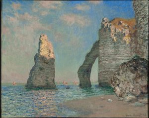 Útesy v Etretatu od Claude Monet