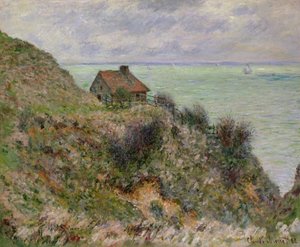 Chata celníků v Pourville, 1882 od Claude Monet