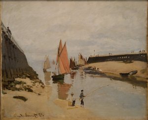 Přístav v Trouville - Obraz Clauda Moneta (1840-1926) - 1870 - Olej na plátně - 54x65,7 - Muzeum Szepmuveszeti, Budapešť od Claude Monet