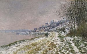 The Path Toward Epinay, Snow Effect, 1875 od Claude Monet