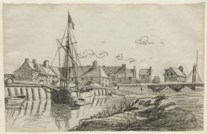 Přístav v Touques, kolem roku 1864 od Claude Monet