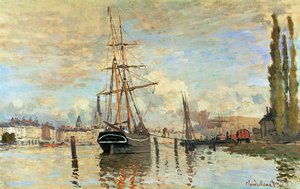 Seina v Rouenu, 1872 od Claude Monet