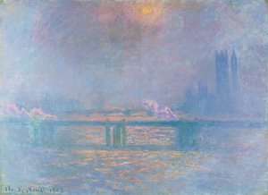 Temže s mostem Charing Cross od Claude Monet
