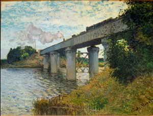 Železniční most v Argenteuil od Claude Monet