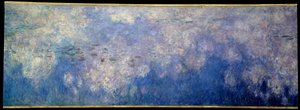 Nymfey; mraky. Střední část triptychu malovaná v Giverny. Obraz Clauda Moneta (1840-1926) od Claude Monet