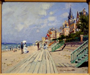 Pláž Trouville. Obraz Clauda Moneta (1840-1926) od Claude Monet