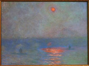 Waterloo Bridge, Slunce v mlze (Sonne im Nebel) od Claude Monet