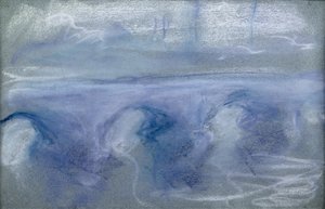 Waterloo Bridge, cca 1900 (pastel na papíře) od Claude Monet