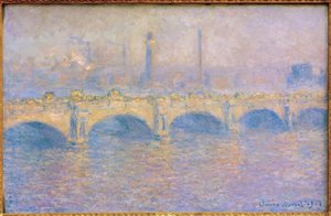 Waterloo Bridge, sluneční efekt (Waterloo Bridge, Sonne) od Claude Monet