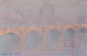 Most Waterloo, zahalené slunce od Claude Monet
