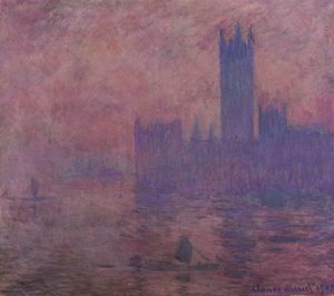 Westminsterská věž od Claude Monet